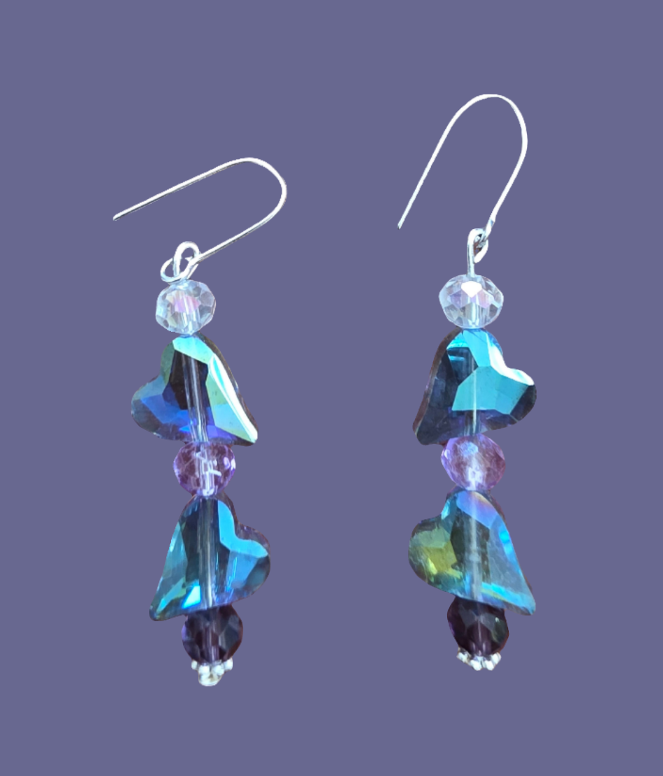 Silver/crysal earrings