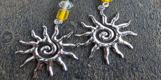 Abstract sun earrings