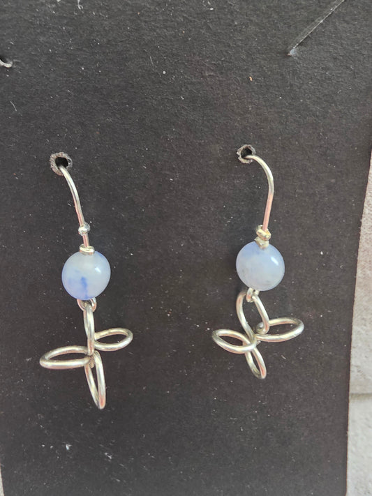 Silver/ sodalite earrings