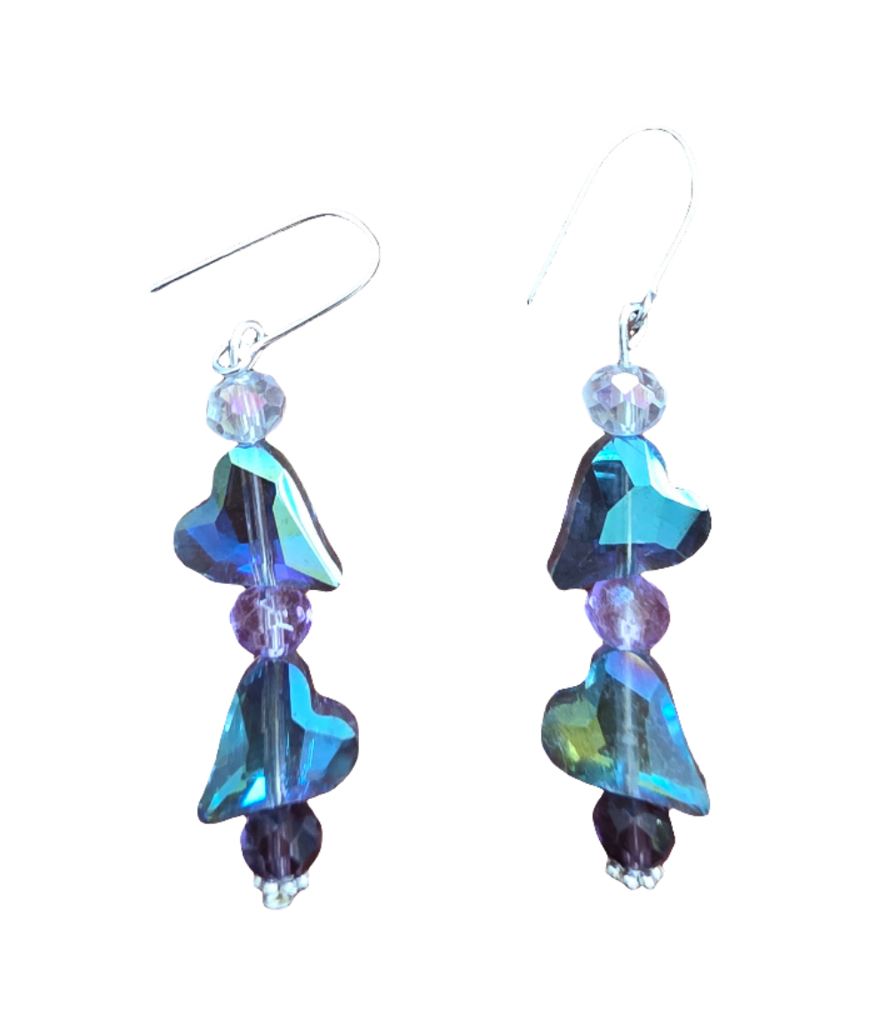 Silver/crysal earrings