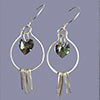 Image for Sterling silver and Swarovski crystal drop earrings