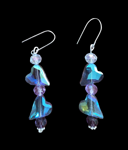 Silver/crysal earrings