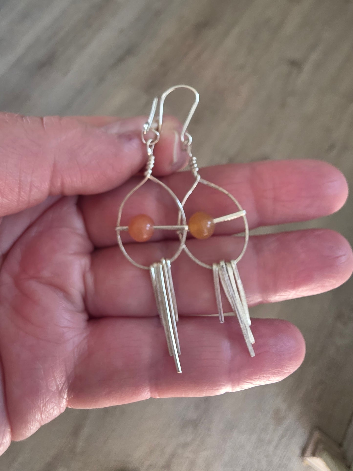 Sterling silver and crystal earrings