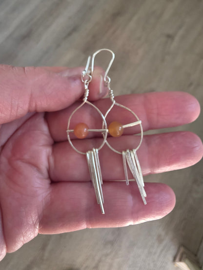 Sterling silver and crystal earrings