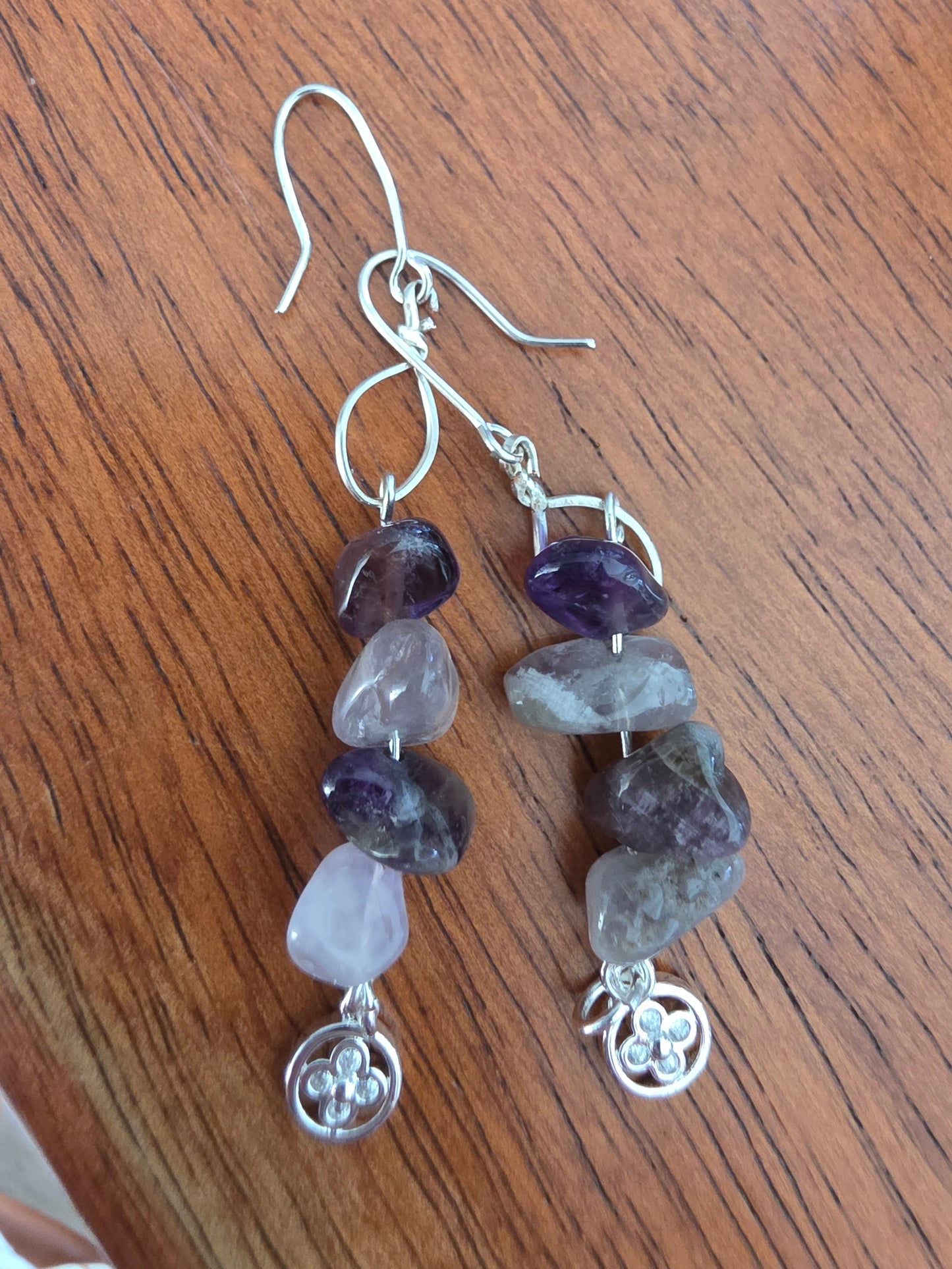 Amethyst drop earrings