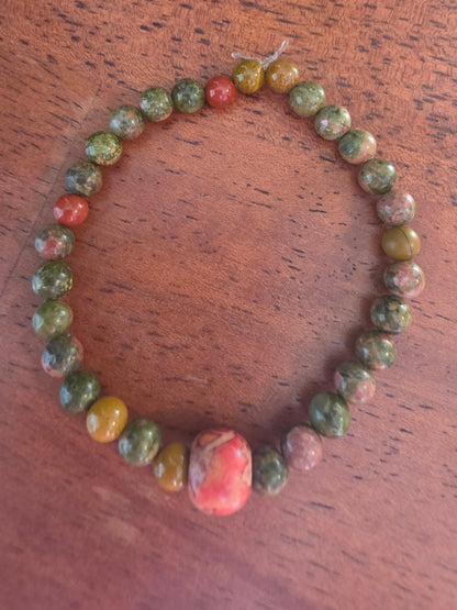 Unakite bracelet