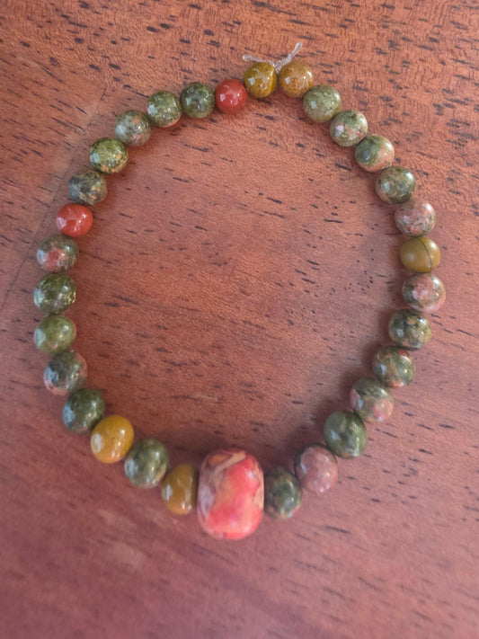 Unakite bracelet