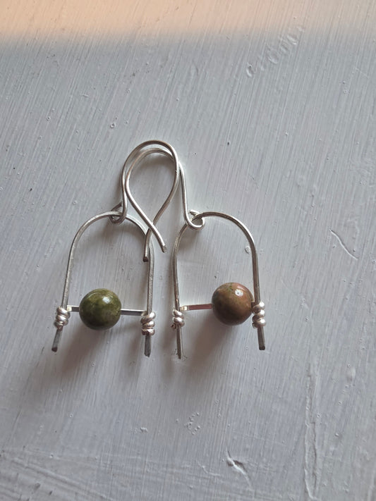 Unakite and sterling silver