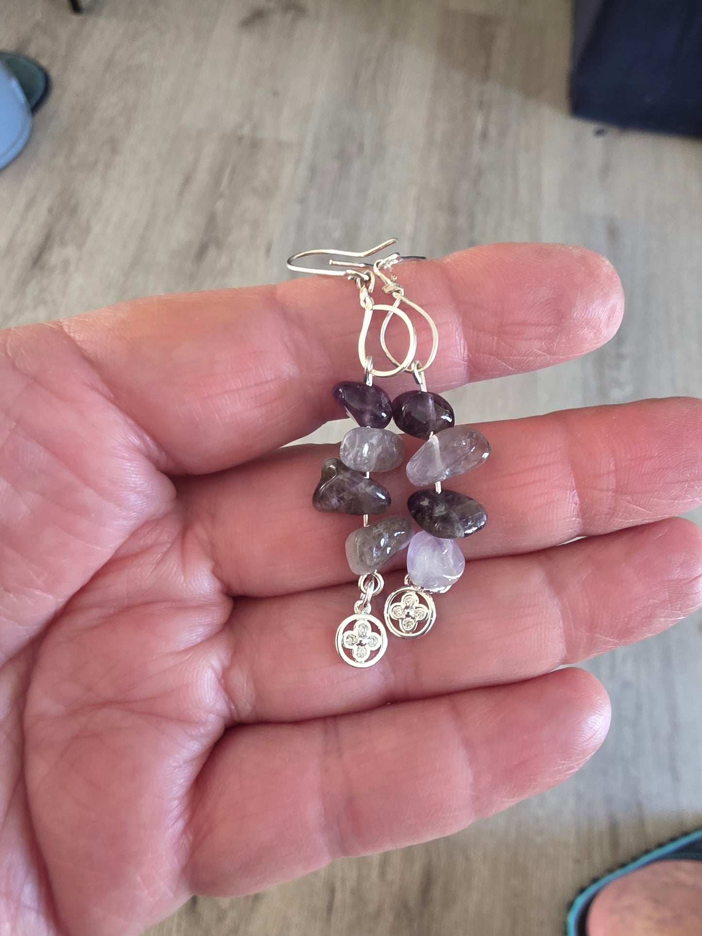 Amethyst drop earrings