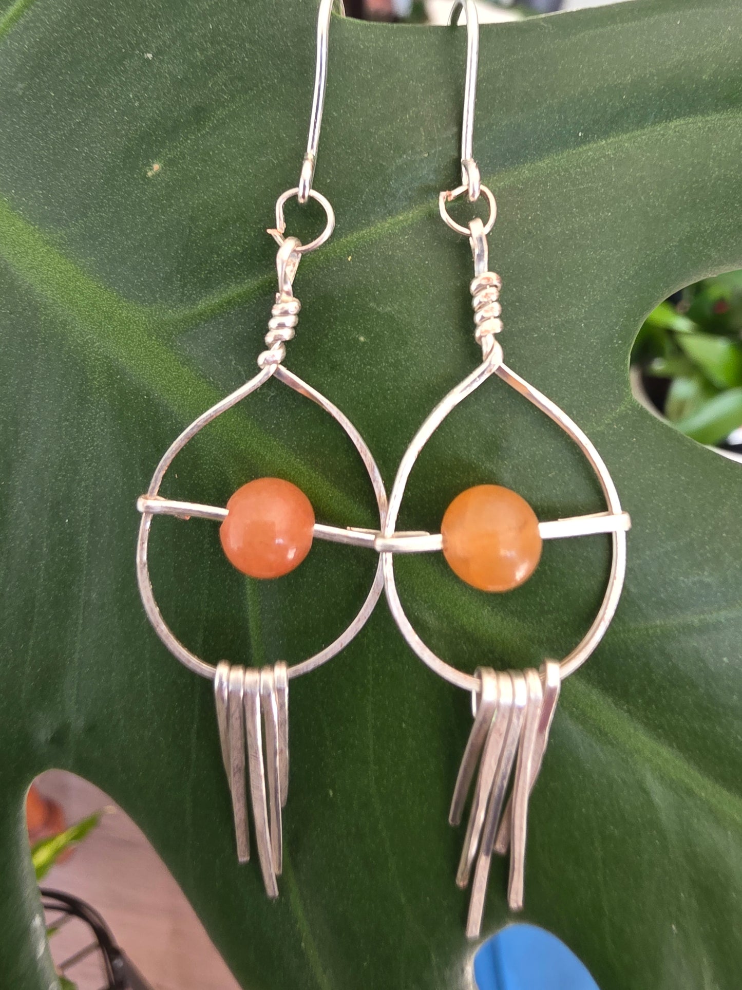 Sterling silver and crystal earrings