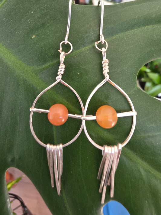 Sterling silver and crystal earrings