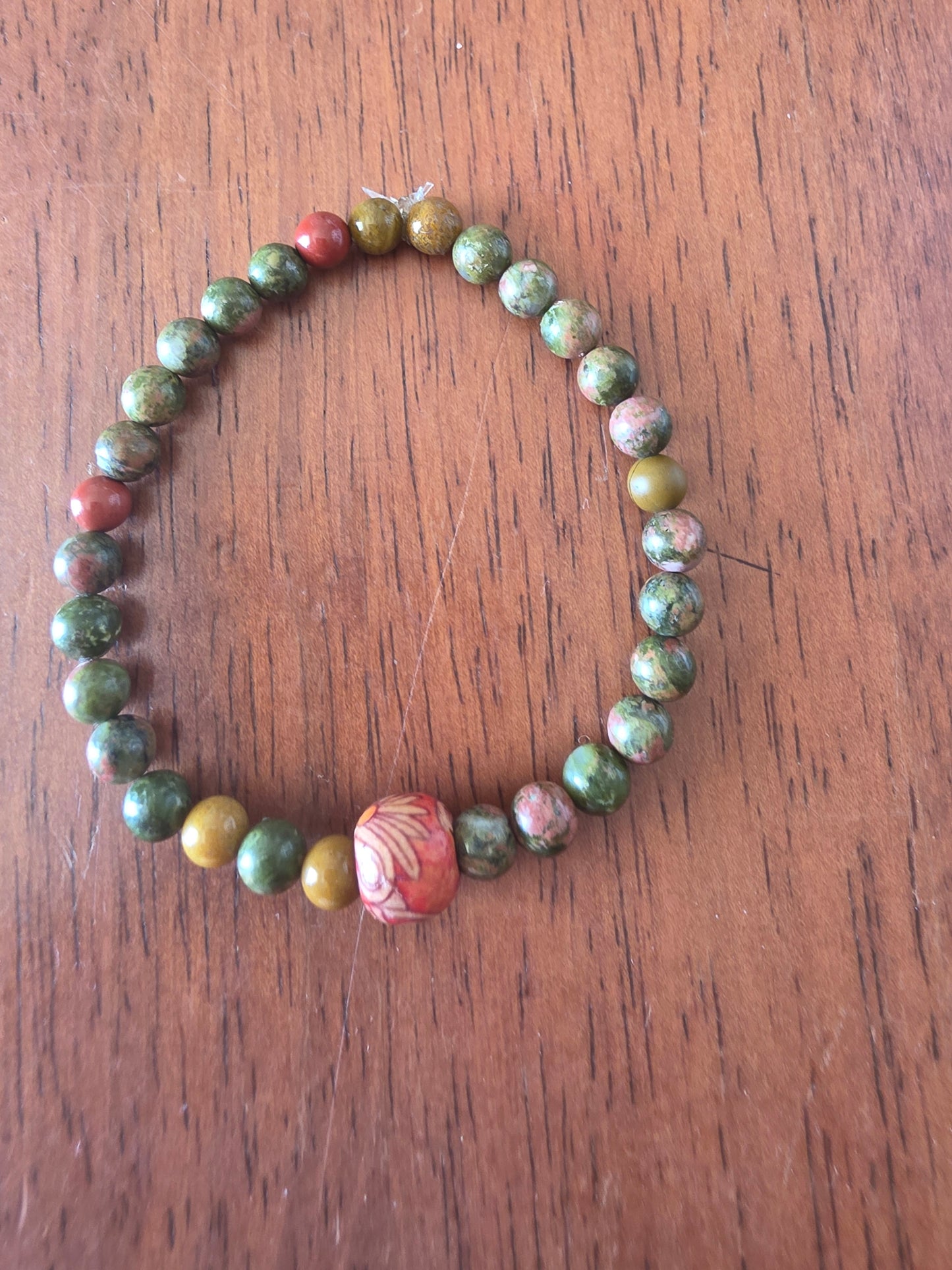Unakite bracelet