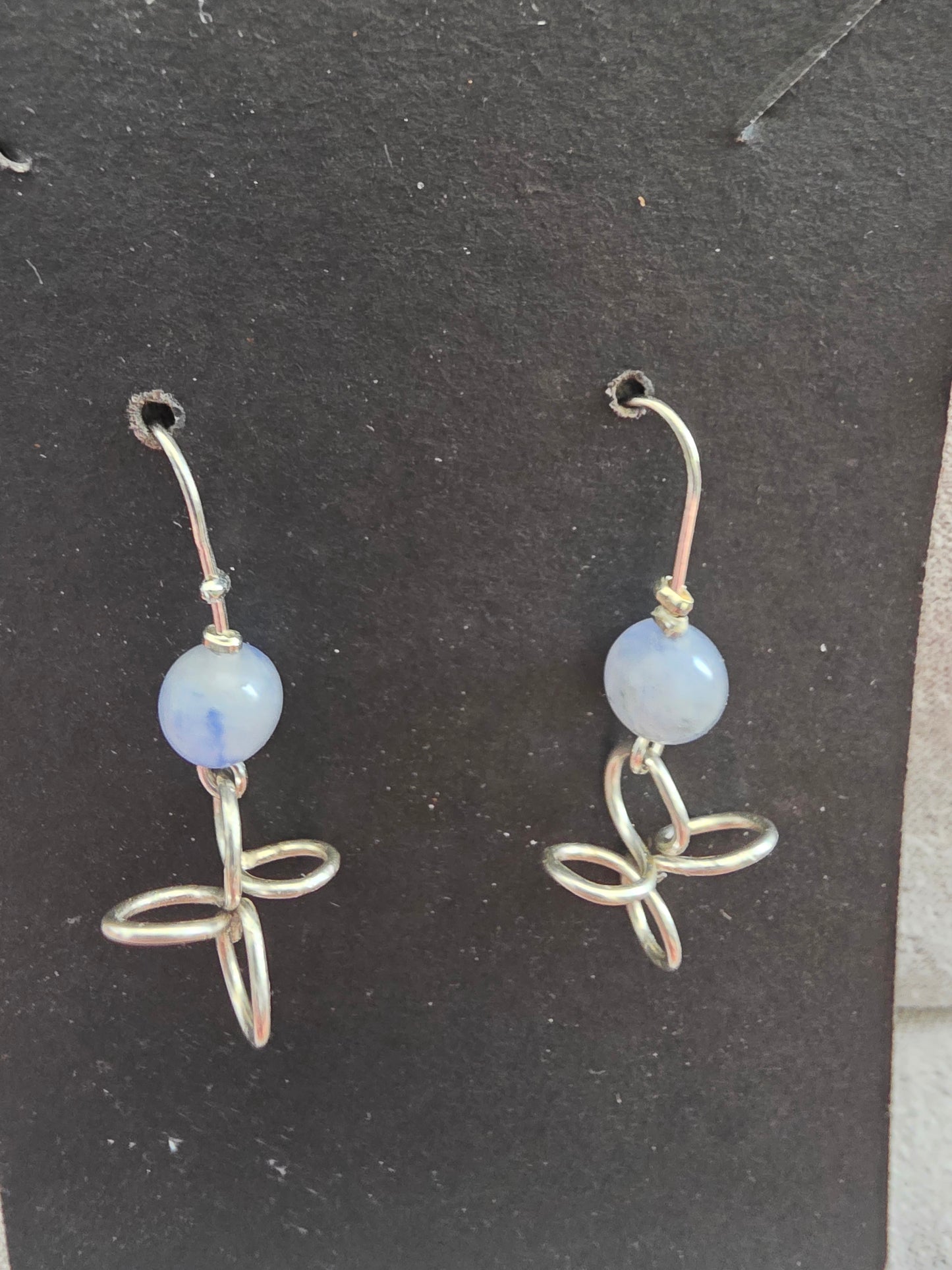Silver/ sodalite earrings