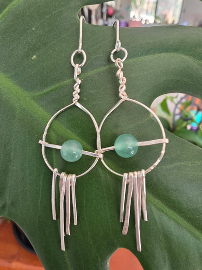 Sterling silver and crystal earrings