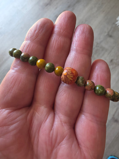 Unakite bracelet