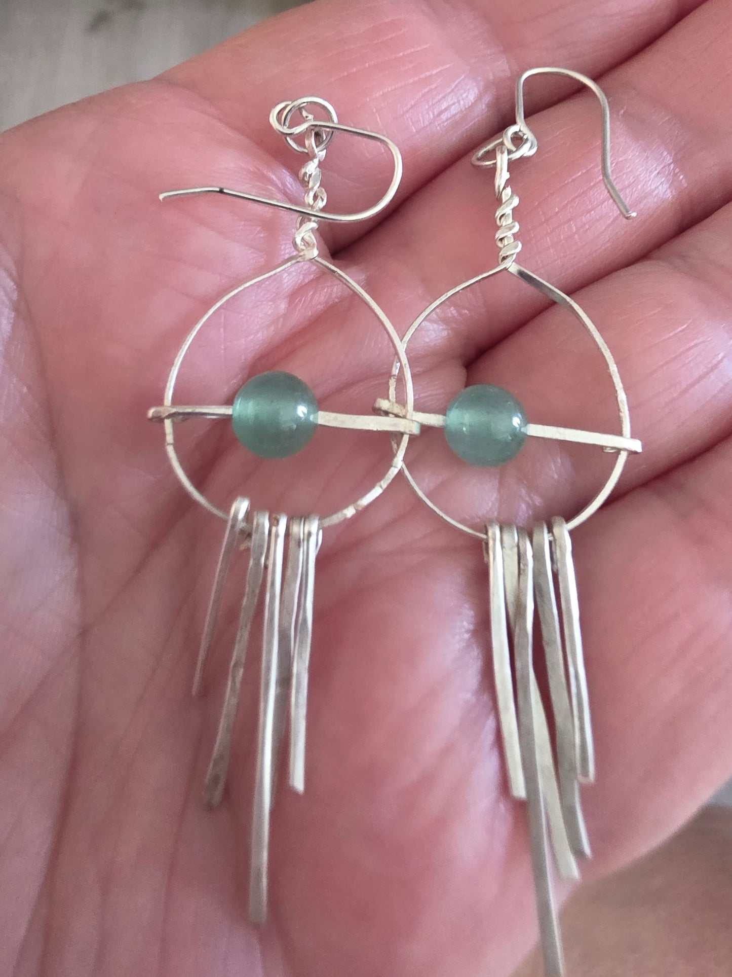 Sterling silver and crystal earrings