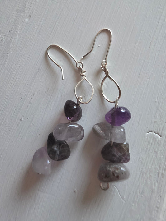 Amethyst drop earrings